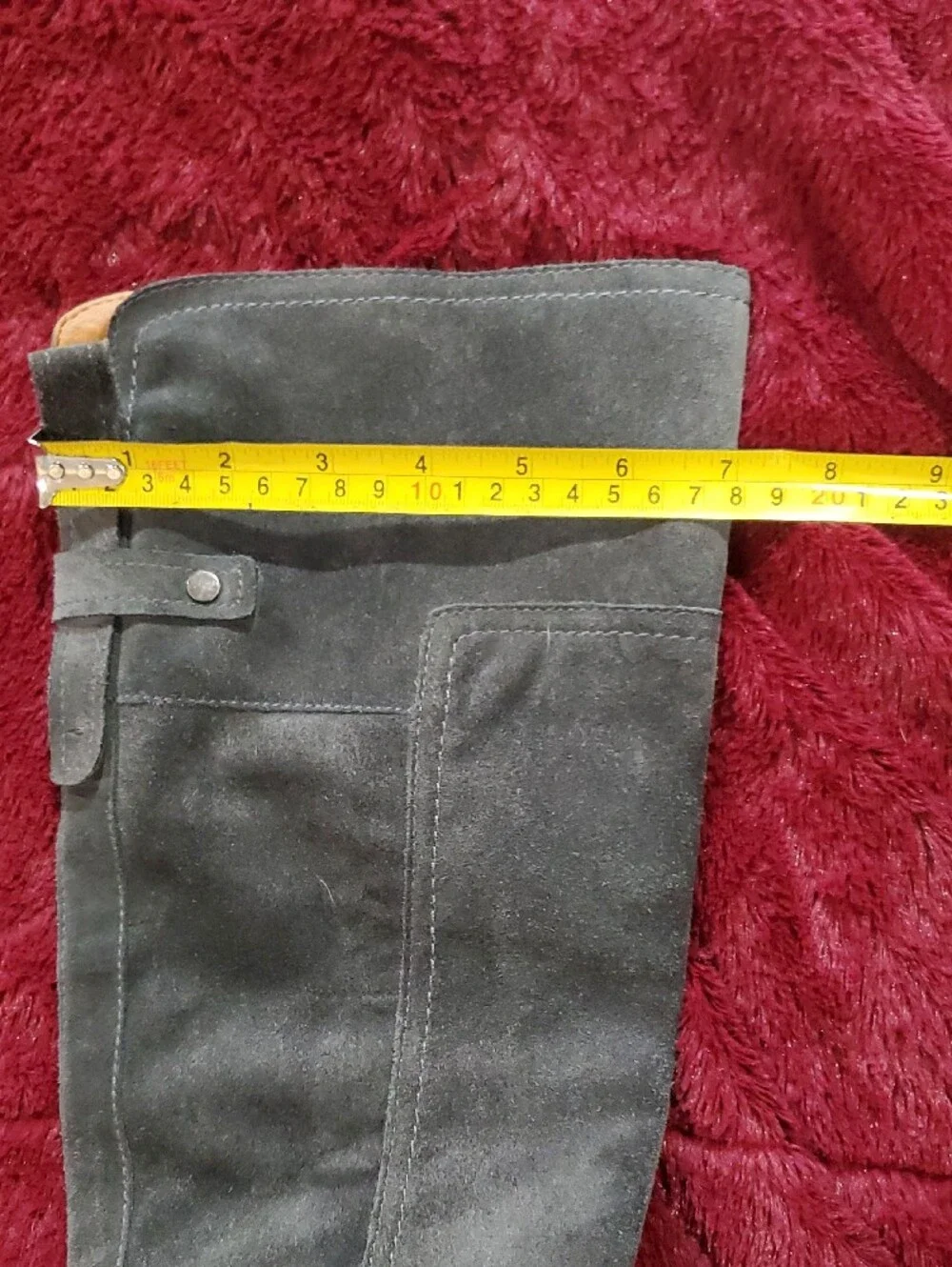 Franco Sarto Tall Suede Knee High Boots in Dark Gray